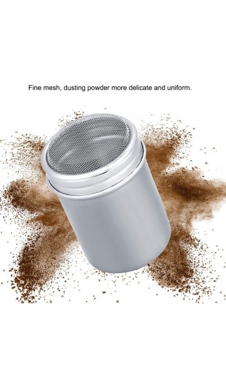Edelstahl Pulver Shaker Kaffee Zucker Kakao Pfeffer Gewürzbagger mit feinmaschigem Deckel zum Backen KochenS - B07R6HMVVXF