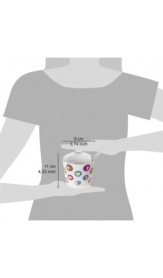 Omada Design Zuckerdose aus Kunststoff mit Löffel und Deckel Zuckerdose von 0,25 L 100gr Zucker Made in Italy Stapelbar und Spülmaschinenfest Linea Plexart Heart Color - B079YWWHYBR