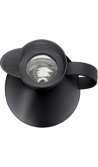 alfi Dan Thermoskanne Teekanne Kunststoff gefrostet Schwarz 1,0l Isolierkanne mit Glaseinsatz 0935.020.100 12 Stunden heiß 24 Stunden kalt große Öffnung für Teebeutel und Teefilter BPA-Frei - B000I7WV9SM
