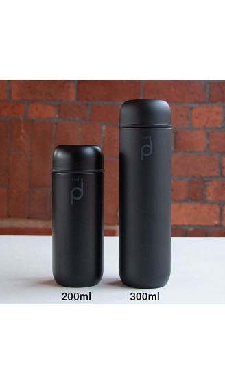 Pioneer DrinkPod Isolierflasche aus Edelstahl 0,2 L Doppelwandig Thermo-Lebensmittelbehälter 6 Stunden Heiß 24 Stunden Kühl Auslaufsicher BPA-Frei Schwarz - B006YSK9Y4G