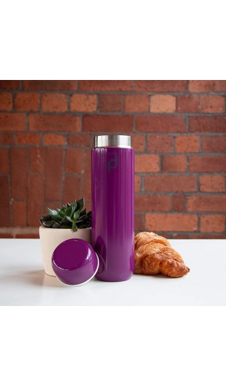 Pioneer DrinkPod Isolierflasche aus Edelstahl 0,3 L Doppelwandig Thermo-Lebensmittelbehälter 6 Stunden Heiß 24 Stunden Kühl Auslaufsicher BPA-Frei Lila - B00BEEXS783