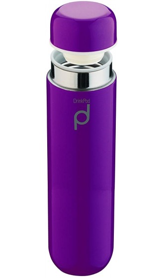 Pioneer DrinkPod Isolierflasche aus Edelstahl 0,3 L Doppelwandig Thermo-Lebensmittelbehälter 6 Stunden Heiß 24 Stunden Kühl Auslaufsicher BPA-Frei Lila - B00BEEXS783