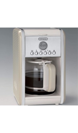 Ariete 1342 Kaffeemaschine für Filterkaffee Kaffeekanne aus gehärtetem Glas mit einem Fassungsvermögen von bis zu 12 Tassen Timer zur 24-Stunden-Programmierung Abschaltautomatik 2000 W Beige - B01F8TYA12F