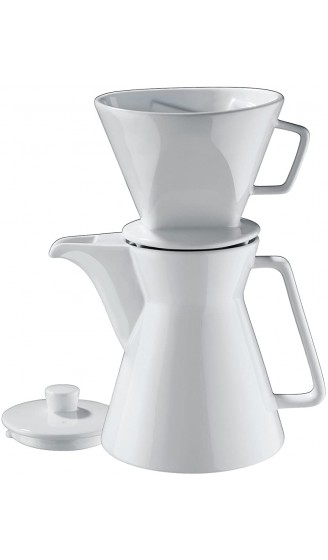 Cilio Kaffeekanne Vienna 1L inklusiv Filter Gr.4 Porzellan weiß 18 x 14 x 18 cm - B00VVLDWGGM