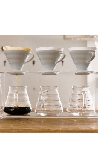 Hario VDC-01W V60 Kaffeefilterhalter Porzellan 1 1-2 Tassen weiß - B000P4D5F8W