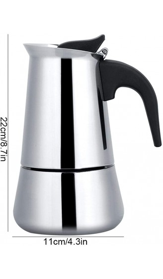 Kaffee Kanne Edelstahl Kaffee Kanne Einfach Bedienende Schnelle Reinigungstopf Kaffee Maschine für Kaffee und Tee450ml - B091B4QF7PI