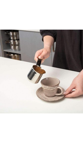 NAVA Schmelztiegel | 140 ML | Türkische Kaffeekanne mit Granitbeschichtung für die Zubereitung von türkischem Kaffee - B092JFZ6FKS