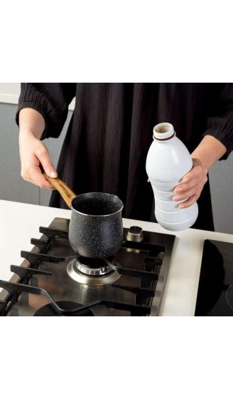 NAVA Schmelztiegel | 600 ML | Türkische Kaffeekanne mit Granitbeschichtung | Für die Zubereitung von türkischem Kaffee - B092J3BFJGT