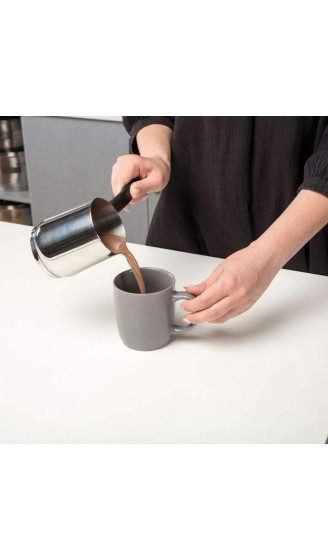 NAVA Schmelztiegel Türkische Kaffeekanne aus STAHL für die Zubereitung von türkischem Kaffee 550 ml induktionsgeeignet - B092JH5J9RP