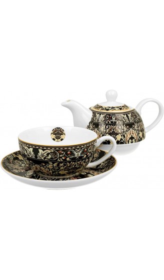 DUO Kollektion Art Gallery by William Morris ACANTHUS LEAVES Tea for one Set 3-teilig in einem Geschenkkarton Tee Kanne mit Tasse Teeservice - B09KV58KP29