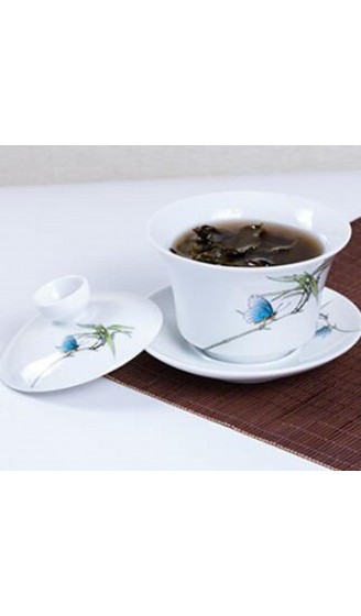 KANGDIA Teeservice aus Porzellan chinesisch handbemalt Blau Weiß 150 ml - B09W2S768ZC