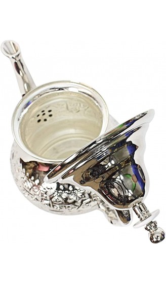 Marokkanische Tee-Set für den täglichen Gebrauch inkl. Teekanne 660 ml Durchmesser 32 cm 6 typische Gläser aus Glas - B094BK6PSLF