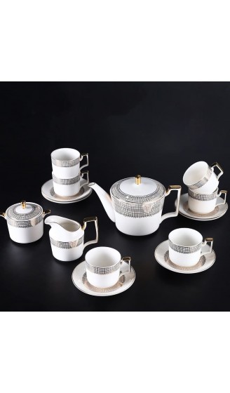 YMXDHZ Bone China Coffee Set Porzellan Tee Set Keramik Becher Topf Zucker Schüssel Creamer Teekanne Trinken Set Kaffeeutensilien Color : B Size : As the picture shows - B09YQRSLM42