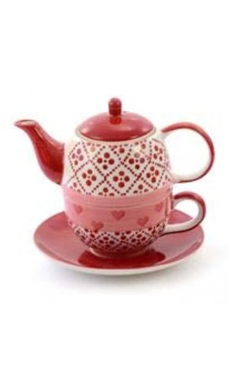 Cha Cult Tea for one Set Joseppa Keramik 4-teilig Kanne: 0,4 l Tasse: 0,2 l - B079YSLP279