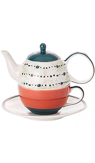 NEU teemando® Tea for one Set "Frieder" Keramik 4-teilig Kanne: 0,4 l Tasse: 0,2 l - B09MYSMBQZZ