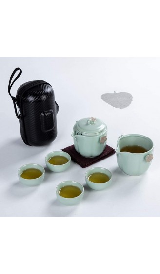 NXYJD Tee Reise Tee Set Kung Fu Teaset Keramik Tragbare Teekanne Porzellan Teaset Gaiwan Tee Tassen Teezeremonie - B08Y5D93XXG