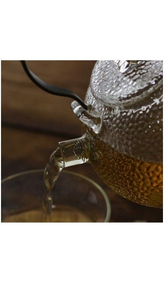 700 ml Glas-Teekanne mit Filterspirale Teekanne für losen Tee sicher auf dem Herd Teekanne mit Kupfergriff Kupferdeckel - B08D72RHNQL
