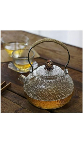 700 ml Glas-Teekanne mit Filterspirale Teekanne für losen Tee sicher auf dem Herd Teekanne mit Kupfergriff Kupferdeckel - B08D72RHNQL