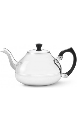 Bredemeijer kleine einwandige Edelstahl Teekanne 1.25 Liter mit schwarzem Griff - B001SIFY9AC
