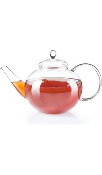 Dimono Jumbo Teekanne XXL Borosilikat-Glas mit Tee-Filter Sieb Schöne Design Glaskanne 1500ml - B01LDEDLAMP
