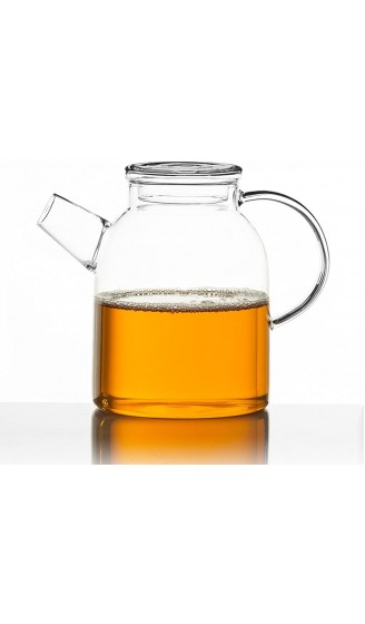 Dimono Mundgeblasene Teekanne mit Teefilter & Teesieb Kanne mit Filtereinsatz aus Glas 1800ml - B01H0192HSX