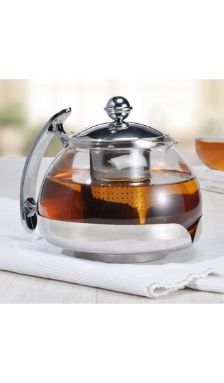 Haushalt International Teekanne aus Glas mit Teefilter aus Edelstahl für 1,2 Liter - B00HQNLI321