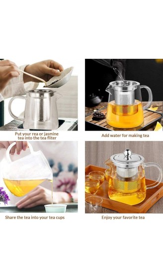 Kreative Teekanne 450ml passend für eine Person mit hitzebeständigem Edelstahlfilter perfekt für Tee und Kaffee 450ml - B08661H8YC4
