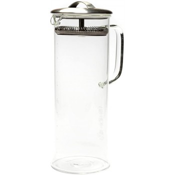 P & T Cylinder Pot Hitzebeständige Borosilikatglas Teekanne modernes Design für heiß und kalt gebrauten Tee groß 1.000ml 33.8oz - B07DKBB153H