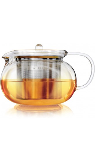 Teabloom Kyoto 2-in-1 Teekanne und Teekessel Tee-Zubereiter Teekanne mit abnehmbarem losem Teefilter geeignet für Herdplatte und Mikrowelle 3-4 Tassen Kapazität 1050 ML - B08NSCF14KQ