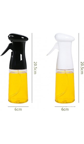 ASFINS Ölsprüher Flasche Transparent Öl Sprayer Öl Sprühflasche Ölspender zum Kochen BBQ Spray Backen Braten Grillen Salat Braten 7oz 210ml Schwarz - B0922F3VZ3G