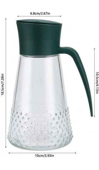 ChuerTech Ölflasche mit Ausgießer Auto Flip Olivenöl Spender mit Automatischem Deckel Tropffreier Auslauffreier Auslauf für Küche Kochen 630ML Grün - B09N12FM724