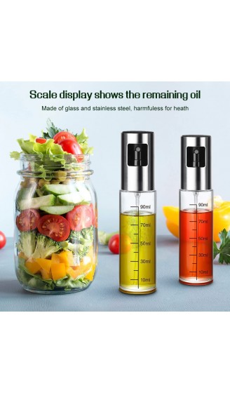 Eletorot Ölsprüher Flasche 100ML Öl Sprühflasche Essig Spritzer Ölspender Transparent Öl Sprayer mit Bürste für Kochen Heißluftfritteuse Salat Grill Zubehör - B07FSHCMXJQ