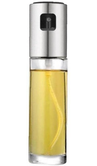 Onsinic Ölspritzküche Öl Spray Flasche Pumpe Glas Öl Pot Leck-Proof Tropfen Ölspender Kochwerkzeuge Silber - B09NBXHYTT2