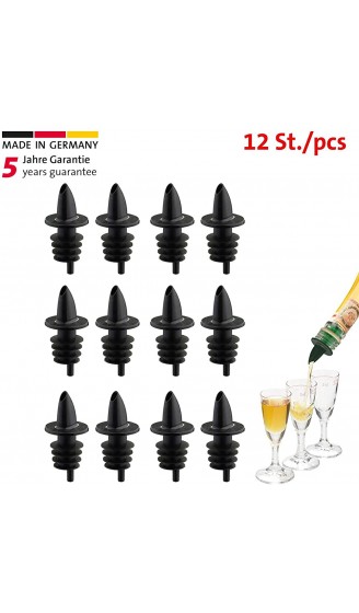 Westmark 12 Spirituosen- Essig- Öl-Ausgießer für Flaschen Dosierer mit Luftröhrchen Kunststoffkorken Jet-Pour Schwarz 4110208S - B00WEJNUTS7