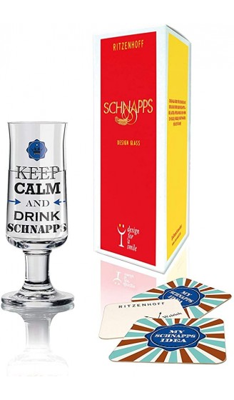 RITZENHOFF Schnapps Schnapsglas von Gabriel Weirich aus Kristallglas 40 ml mit fünf Schnapsdeckeln 1 Stück 1er Pack - B00MGHVARC6
