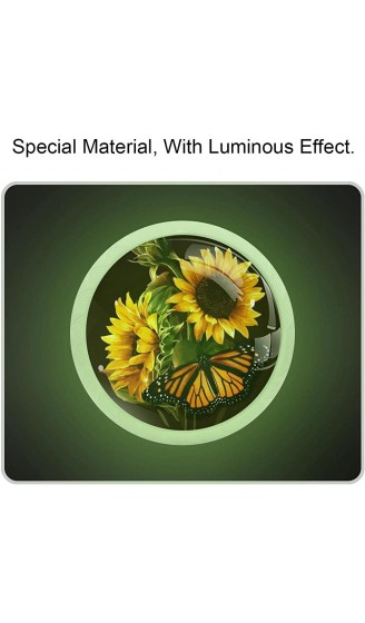 Schubladengriffe mit Sonnenblume und Schmetterling leuchtet im Dunkeln Kristallglas 4 Stück - B09VB5ZY4P7