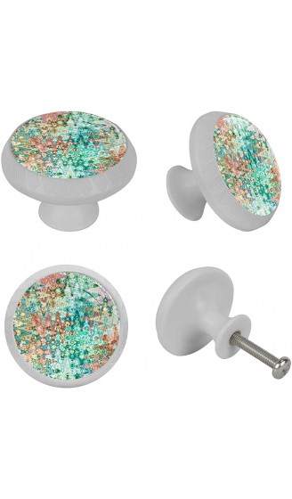 Schubladenknopf bunt Blume Meer Kristall Glas ergonomisch 30 mm rund leuchtend für Küche Kommode Schrank Kleiderschrank - B09VB4SMW92