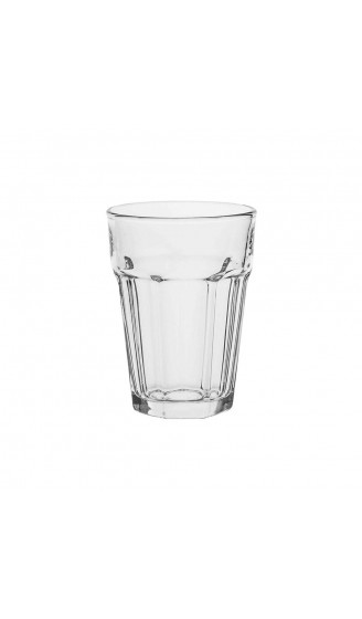 Commercial Allzweck-Trinkglas 372,6 ml 8-teiliges Set &  Basics Essbesteck-Set mit Eckiger Rand Edelstahl 20-teiliges Set für 4 Personen - B09MYX9T9DZ