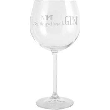 Herz & Heim® Gin & Tonic Glas mit Gravur des Namens let the good times beGIN - B077YYTNZYV