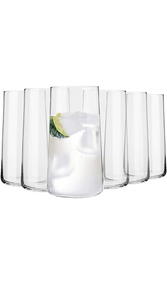 KROSNO Wassergläser Longdrinkgläser Trinkgläser | Set von 6 | 540 ML | Avant-Garde Kollektion | Perfekt für zu Hause Restaurants und Partys | Spülmaschinenfest - B07K1HPQMQ7