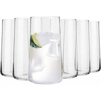 KROSNO Wassergläser Longdrinkgläser Trinkgläser | Set von 6 | 540 ML | Avant-Garde Kollektion | Perfekt für zu Hause Restaurants und Partys | Spülmaschinenfest - B07K1HPQMQY