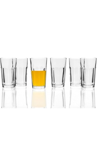 Leonardo Rock Trink-Gläser 6er Set spülmaschinenfeste Longdrink-Gläser Trink-Becher aus Glas im klassischen Stil Getränke-Set 340 ml 013381 - B0009WPNVUQ
