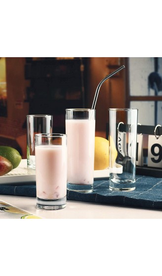 LUXU Longdrink-Gläser 6er-Set 325 ml bleifreie Trinkgläser mit schwerem Boden Premium Collins Trinkgläser langlebige klare hohe Glasbecher für Wasser Getränke Cocktails und gemischte Getränke. - B08NYGMHSSY