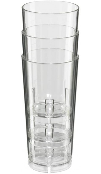 mikken 6 x bruchfestes Softdrinkglas 350 ml Longdrinkglas Saftglas Wassergläser Set aus hochwertigem Kunststoff Gläser für Camping Partys wie echtes Glas - B00YAPHDJC9