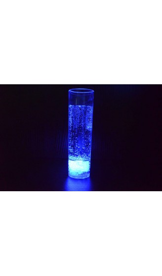 PRECORN 4er Set LED beleuchtetes Longdrinkglas Kunststoff 400ml Trinkglas Partyglas Hochzeit Silvesterparty - B08294HLWGG