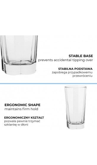 Trinkgläser Set Wassergläser Set Longdrink Gläser Highball Glas 6er Set Wasserglas Saftglas Longdrinkbecher Bar Zubehör Longdrinkglas | Spülmaschinenfest | Kollektion Elin | 300 ML | Set von 6 - B0968CZ6XF6