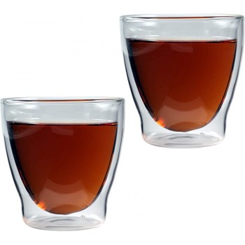 2x 200ml doppelwandige Eisschale Kaffeeglas & Teeglas edle Vorspeisegläser Thermogläser mit Schwebeeffekt - B00B6AW8K82