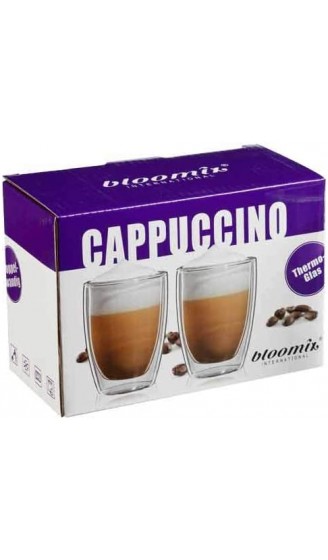 bloomix Roma Cappuccino 200 ml doppelwandige Thermo-Kaffeegläser im 2er-Set - B00A3NGWC42