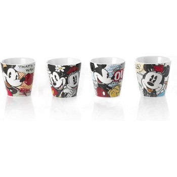 Disney pwm83 4 M Mickey Mouse Set 4 Gläser Kaffee Position Mickey und Minnie - B00PLYAWK8G