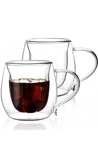 Doppelwand Borosilikatglas Tassen Blütenblatt Form Wasser Trinkbecher Klare Latte Espresso Glas Teetassen Geschenk 230ml 7,7 Unzen - B09DPQDLWQ8